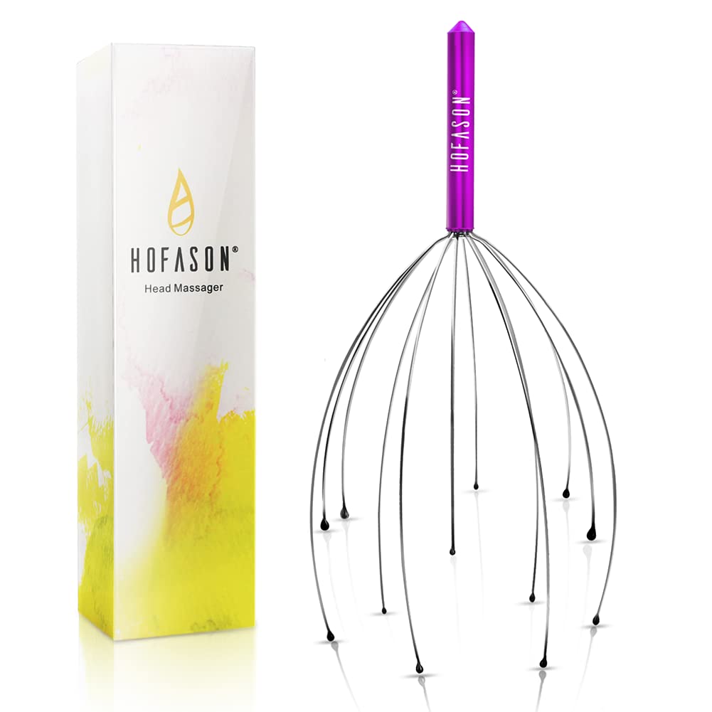 Scalp Massagers, Handheld Head Massage Tingler Novelty Gifts for Men Women, Scratcher for Deep Relaxation, Hair Stimulation and Stress Relief, Stocking Fillers Birthday Christmas Gifts (1 Pack) 1 Pack - BeesActive Australia