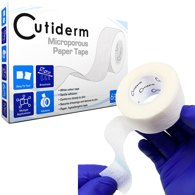 Cutiderm Microporous Surgical Tape First Aid Medical Tape 2.5cm x 9.14m - Pack of 6 Rolls - BeesActive Australia