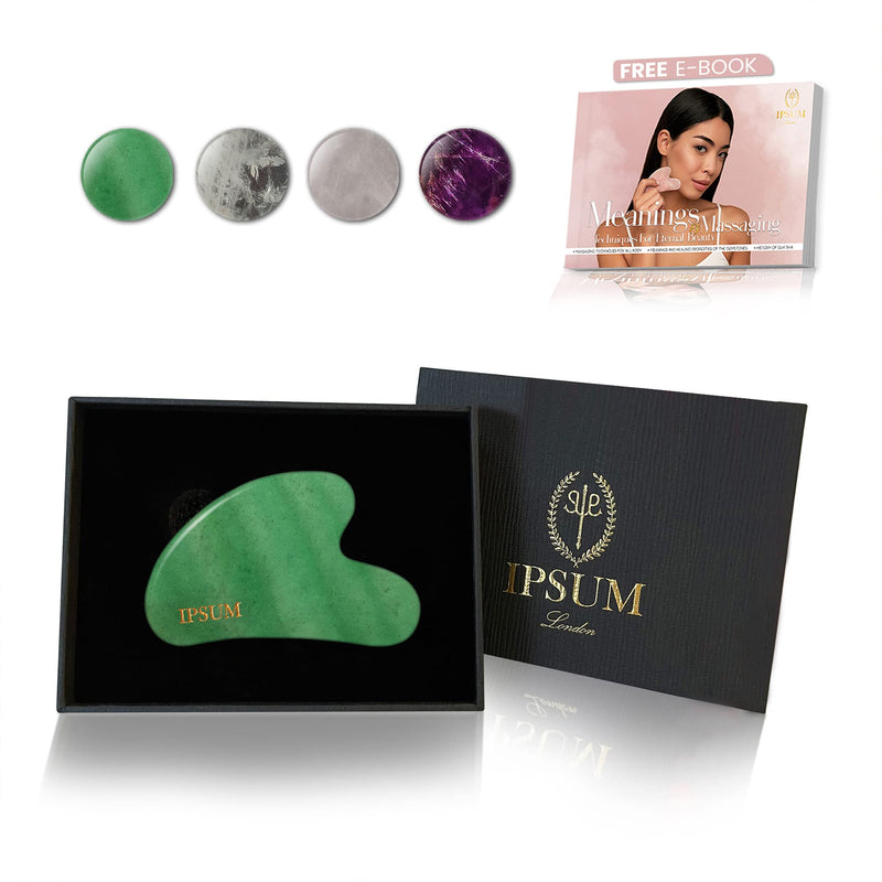 IPSUM LONDON Emerald Jade Gua Sha, Gifts for Women, 52pp. FREE E-BOOK Birthday Gifts for Her, Face & Body Gua Sha Tool, Gua Sha Stone Gift for Friends, Beauty Gifts for Her, Friendship Gifts for Women - BeesActive Australia