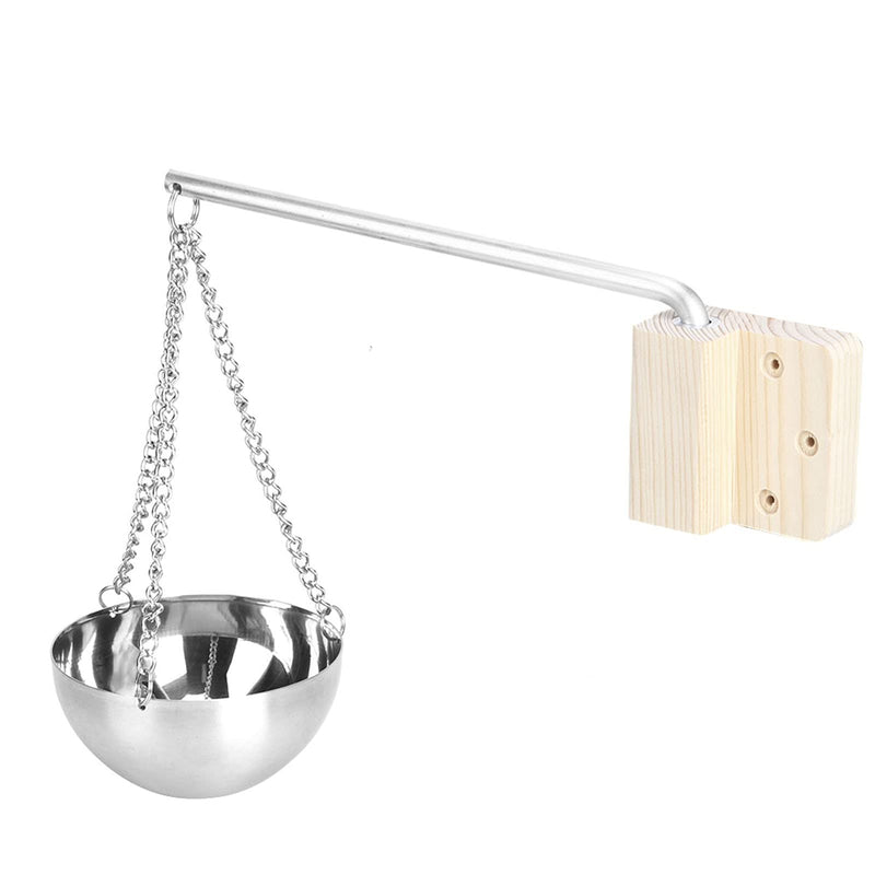 Sauna Aroma Bowl, Essential Oil Bowl Cup Stainless Steel Hanging Fragrance Diffuser Container Spa Room Accessories with Swinging Arm Screws for Dry Steam Infrared Wall Mounted Health Personal Care - BeesActive Australia