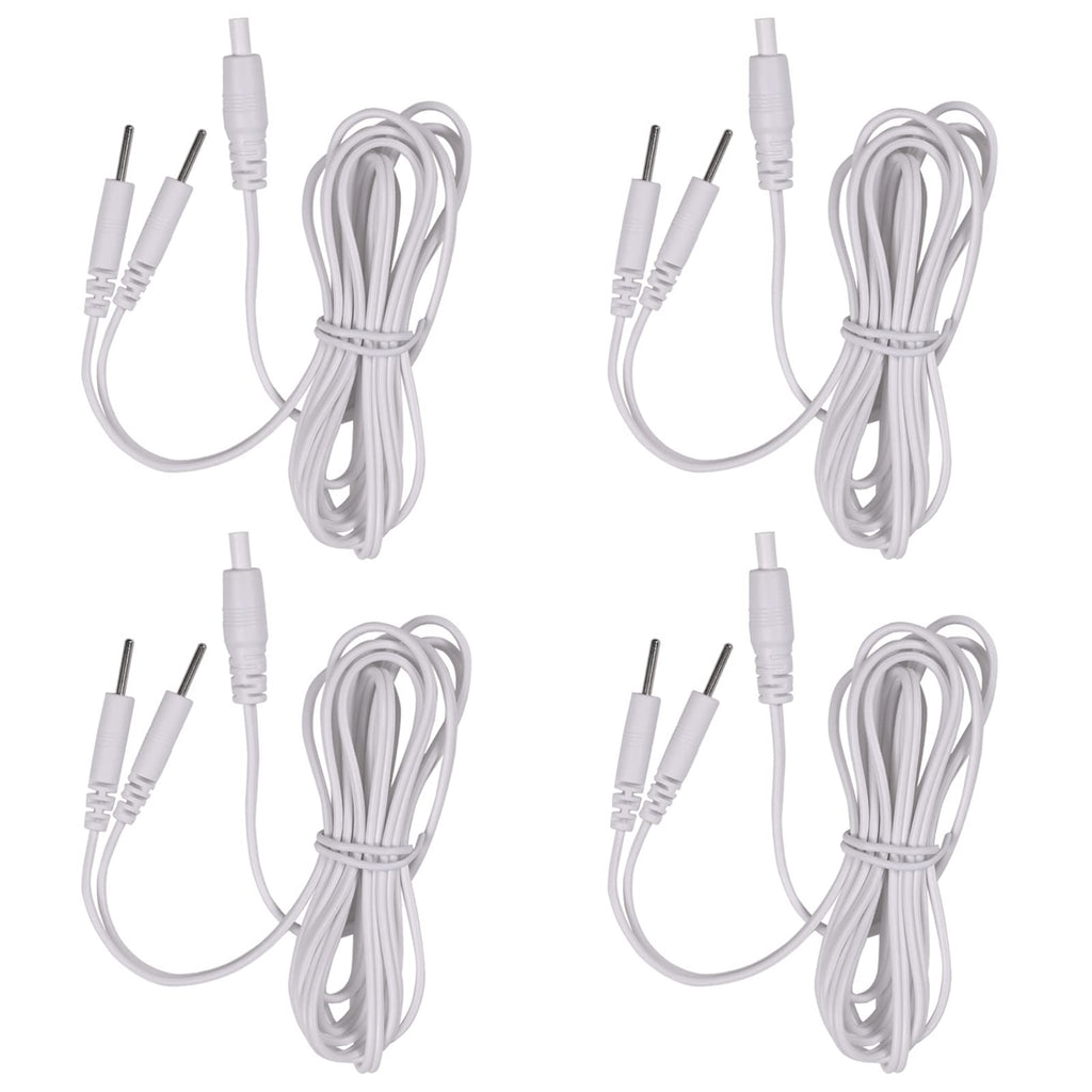 4 Count TENS Wires Electrode Wires for TENS Unit Electrodes Lead Wires for TENS (4mm Diameters Plug to 2mm Diameters Pin) - BeesActive Australia