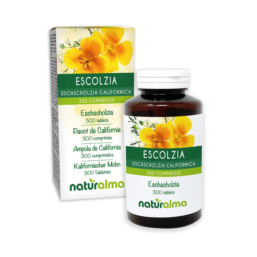 Eschscholzia (Eschscholzia californica) herb NATURALMA | 150 g | 300 Tablets of 500 mg | Food Supplement | Natural and Vegan - BeesActive Australia