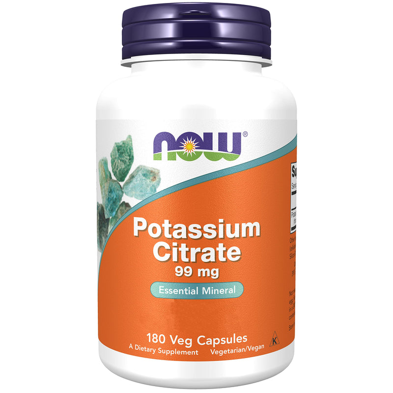 Now Foods, Potassium Citrate, 99mg, 180 Vegan Capsules, Lab-Tested, Potassium, Minerals, Gluten Free, Soy Free, Vegetarian - BeesActive Australia