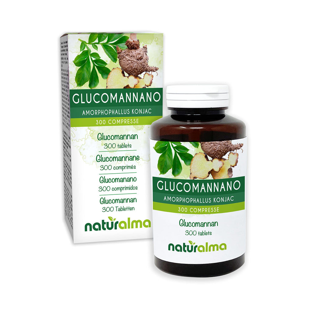 Glucomannan (Amorphophallus konjac) Roots NATURALMA | 150 g | 300 Tablets of 500 mg | Food Supplement | Natural and Vegan - BeesActive Australia