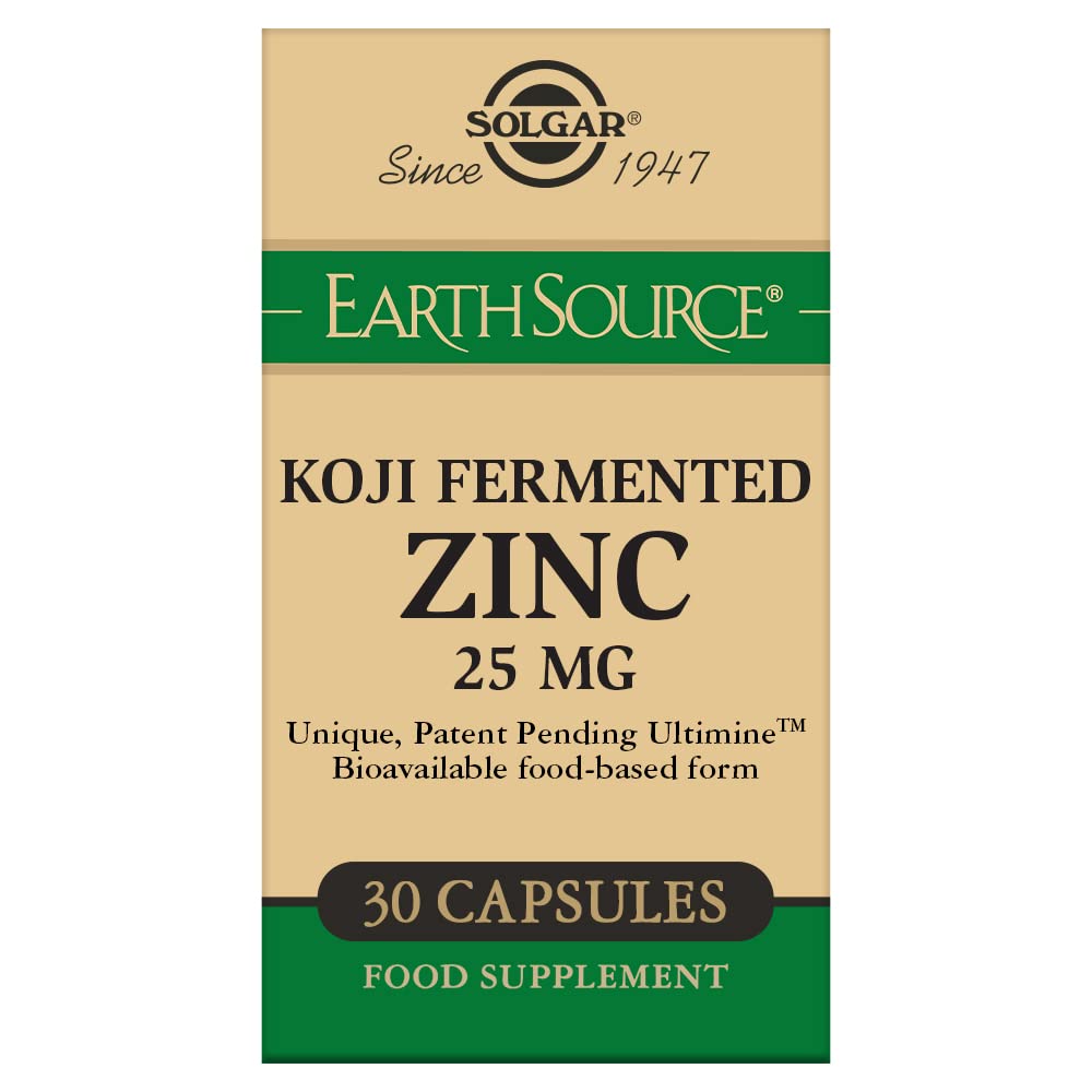 Solgar� EarthSource Food-Fermented Koji Zinc 25mg - Pack of 30 - Immune System Support - Supports Healthy Skin, Hair and Nails - BeesActive Australia