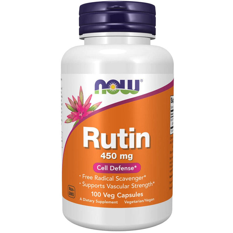 Now Foods, Rutin, 450mg, 100 Vegan Capsules, Lab-Tested, Bioflavonoid, Gluten Free, Soy Free, Vegetarian - BeesActive Australia