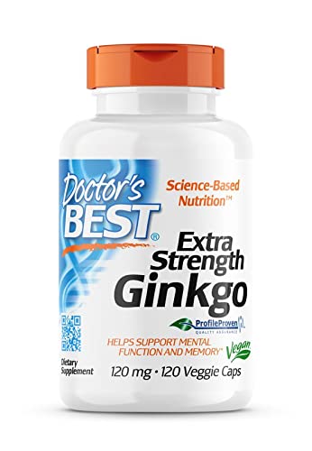 Doctor's Best, Extra Strength Ginkgo, 100mg, 120 Vegan Capsules, Laboratory Tested, Vegetable, Gluten-Free, SOYA-Free, Vegetarian - BeesActive Australia