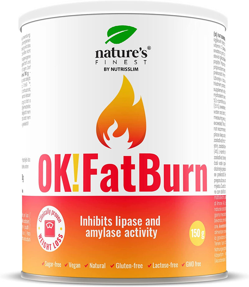 Nature's Finest by Nutrisslim OK! FatBurn | Fat and Carbohydrate Blocking Solution - Loose Weight Without Changing Your Diet | with ID-alG, L-tyrosine and L-carnitine - BeesActive Australia