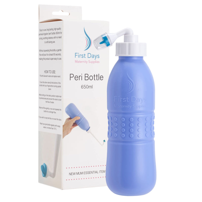First Days Maternity - Maxi Peri Bottle - Large 650ml Capacity - Hospital Bag Essential for Postpartum Care (Blue) Blue - BeesActive Australia
