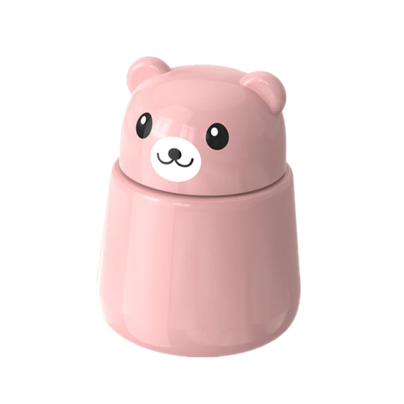 Pill Grinder, Cute Bear Portabl Pill Pulverizer Pill Crusher Medicine Tablet Grinder Container Storage Box (Pink) Pink - BeesActive Australia