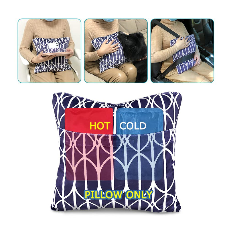 Hysterectomy Pillow After Surgery C-section Recovery Tummy Pillows for Stomach Body Pillow After Abdominal Surgery with Pocket for Hot Cold Pack Hernia Mastectomy Cervical Cancer Gift for Women (Blue) - BeesActive Australia