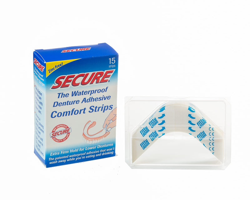 Secure. Denture Adhesive Cushions waterpfroof. 15pcs. - BeesActive Australia