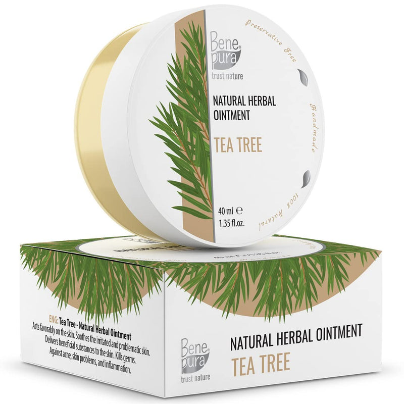 BenePura Tea Tree Cream for Eczema Itch Relief Cream - Eczema Cream for Adults - Natural Anti Itch Cream for Humans - Heat Rash Cream for Adults - Itchy Skin Cream, Dermatitis Cream, Bite Cream - 40ml - BeesActive Australia