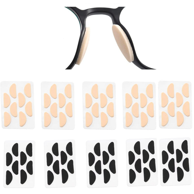 BDHI 40 Pairs Eyeglass Nose Pads Soft Foam D Shape Anti Slip Nose Pads Adhesive Eye Glasses Replacements Nose Pad for Glasses Bridge for Glasses Eyeglasses Sunglasses Spectacles(Y02-40) - BeesActive Australia