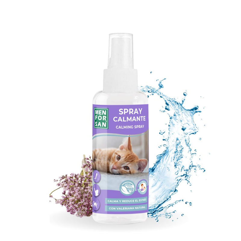 MENFORSAN Calming Spray for Cats | With Natural Valerian | Calm and Reduce Stress | Immediate Effect | 60ml