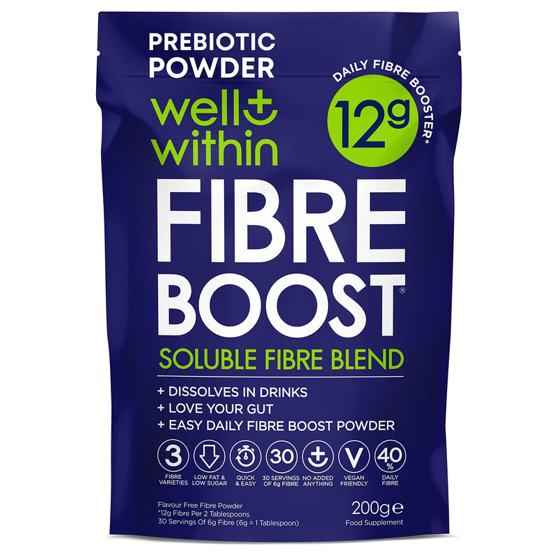 12g Soluble Fibre Supplement Prebiotics for Gut Health Powder 12,000mg, 40% NHS Daily Fibre Intake (200g Bag, 30 x 6g Fiber) 3in1 Fiber Powder : FOS Acacia Inulin. Pre Biotic Drink for Women Men Kids - BeesActive Australia