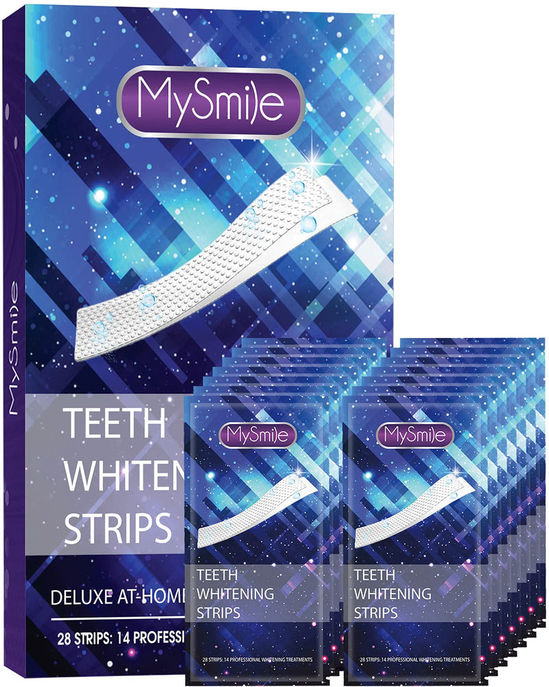 MySmile Teeth Whitening Strips, 28 White Strips Teeth Whitening Kit, Non-Sensitive 14 Sets Teeth Whitener for Tooth Whitening, Helps to Remove Smoking Coffee Soda Wine Stain, Up to 10 Shades Whiter - BeesActive Australia