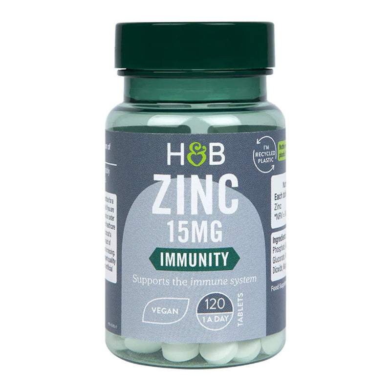 Holland & Barrett Zinc 15mg - Supports The Immune System - 120 Tablets Unflavoured 120 Count (Pack of 1) - BeesActive Australia