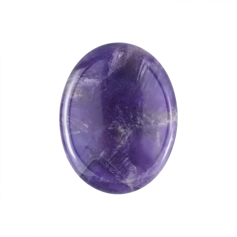 Ouubuuy Amethyst Thumb Worry Stone Healing Crystal Gemstone Pocket Palm Stone - Anxiety Stress Relieve - BeesActive Australia