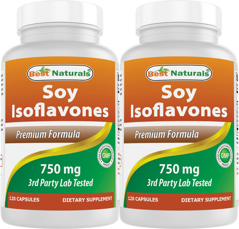 Best Naturals Soy Isoflavones 750 Mg 120 Capsules (120 Count (Pack of 2)) 120 Count (Pack of 2) - BeesActive Australia