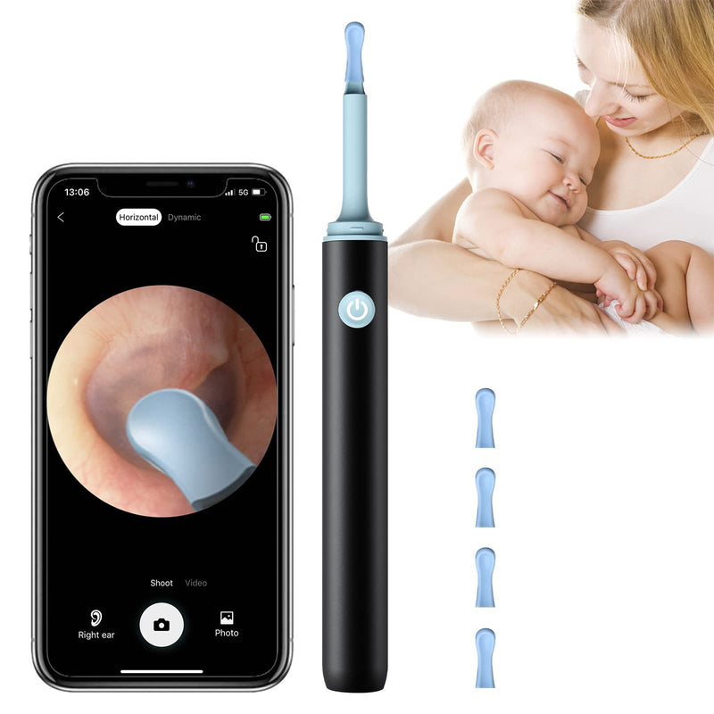 Ear Wax Removal kit Camera - 1920P Wireless Ear Otoscope with 6 LED Lights, Avatar Controls Smart Bud Endoscope Ear Wax Cleaner Tool with Soft Silicone Ear Spoon for iPhone iPad & Android Smart Phones - BeesActive Australia