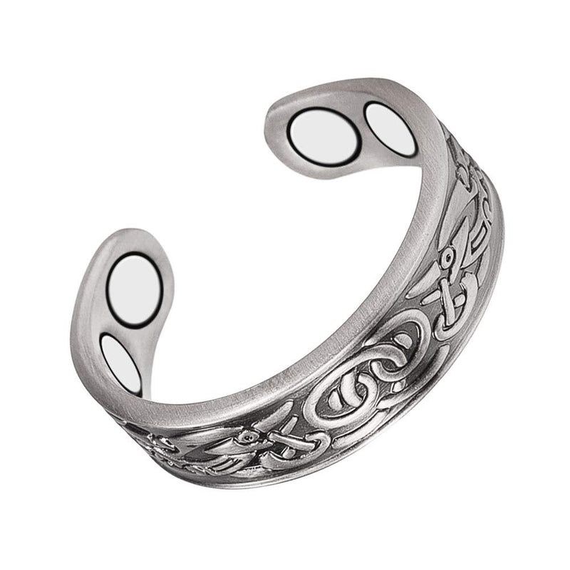Silver Pure Copper Magnetic Rings, Copper Rings for Women with 4 Magnets, Jewelry for Ladies - BeesActive Australia