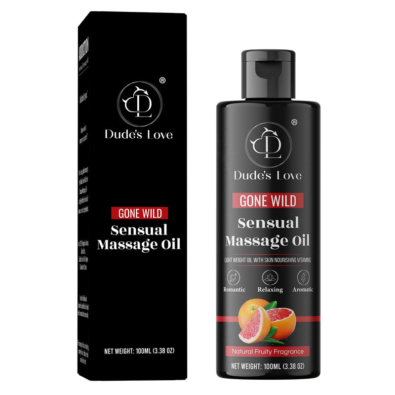 DL Organic-Edible Fruity Sensual Body Massage Oil | Essential Oils of Grapefruit & Lime Coconut Oil Sesame Oil Couples | Intimate Oil for Date Night & Massage Therapy | Non-Greasy Non-Staining-100 ML GONE WILD - FRUITY 100 ml (Pack of 1) - BeesActive Australia