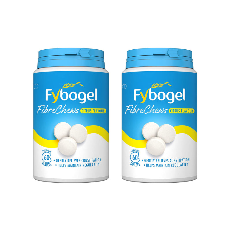 Fybogel Citrus Flavour Fibre Chews 60 Chews Pack of 2 (Total 120 Chews) 60 Count (Pack of 2) - BeesActive Australia