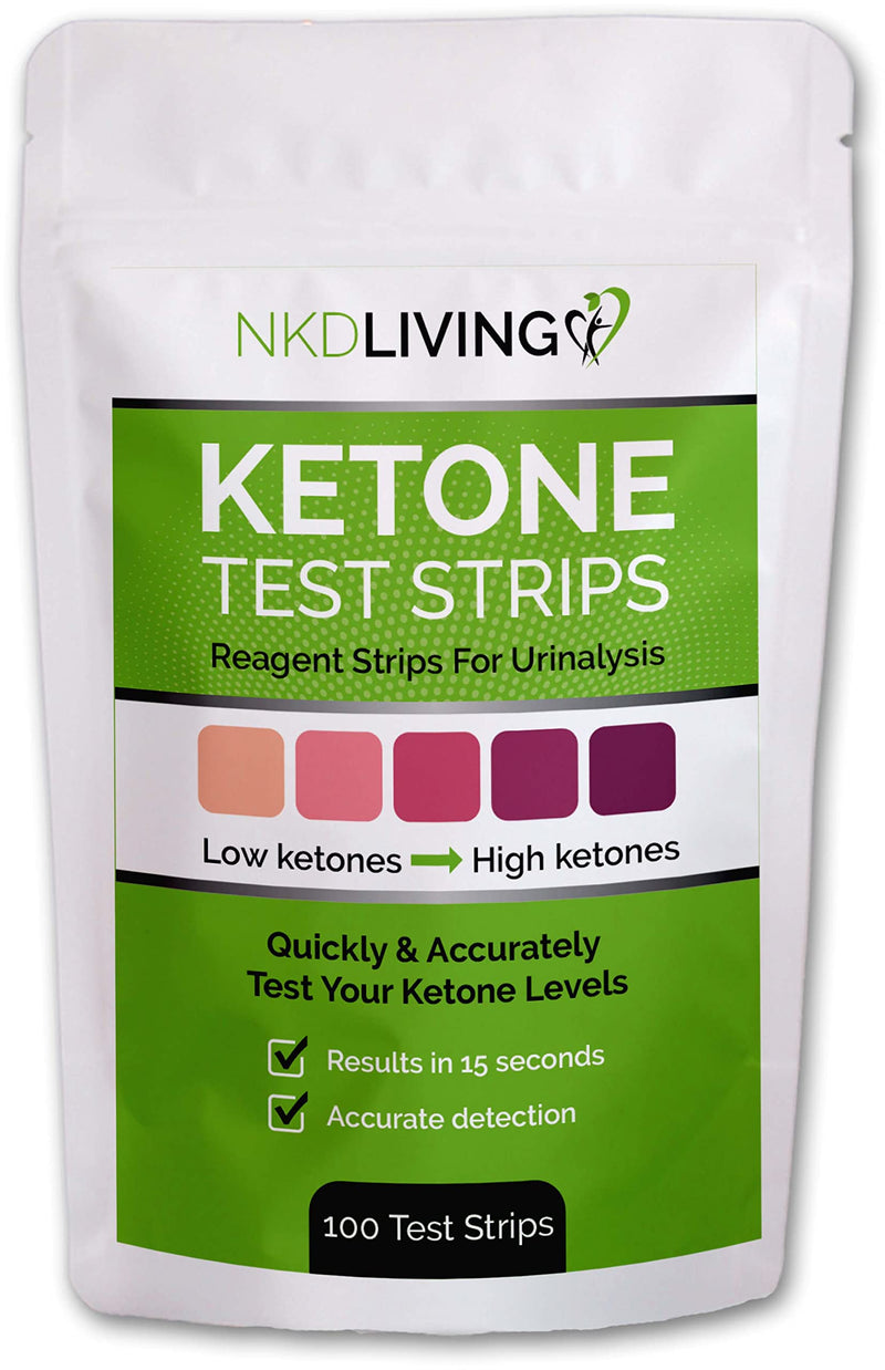 NKD Living Ketone Test Strips (100 Strips) - Accurate Detection of Ketones in Urine - BeesActive Australia