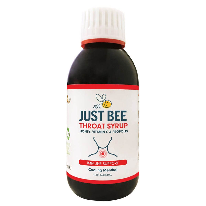 Just Bee 100% Natural Propolis, Vitamin C and Honey Syrup for Immune Support (150ml Glass Bottle) - BeesActive Australia