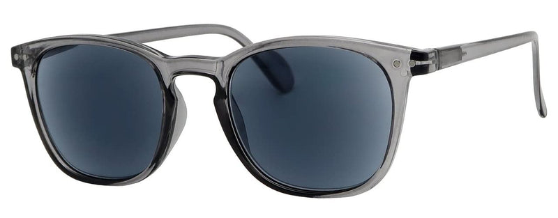 Reading Sunglasses Flex Temples UV400 Unisex Sun Readers Tinted Glasses & Case Translucent Grey/Smoke Black Lens 1.25 x - BeesActive Australia