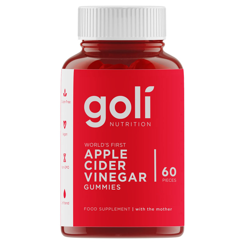 Goli Nutrition Apple Cider Vinegar Gummy Vitamins (1 Pack, 60 Count, Gelatin-Free, Gluten-Free, Vegan & Non-GMO Made with Essential Vitamins B9 & B12) - BeesActive Australia