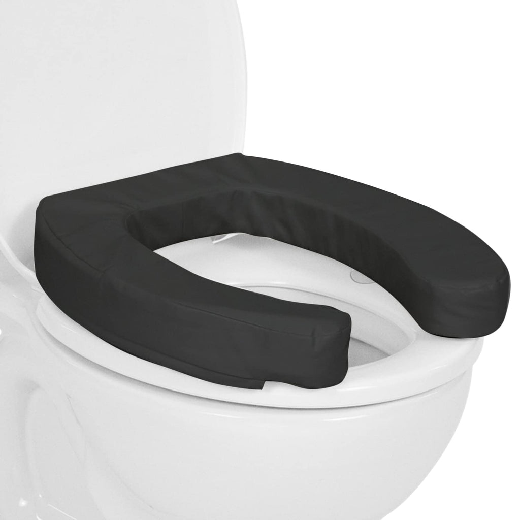 Vive Toilet Seat Cushion (Soft Cushioned Foam) - Easy Clean Padded Bathroom Attachment - Elongated, Standard Seats - Comfort Support Donut for Adults, Coccyx Tailbone Pain Relief (2" Cushioned Foam) 2" Cushioned Foam - BeesActive Australia