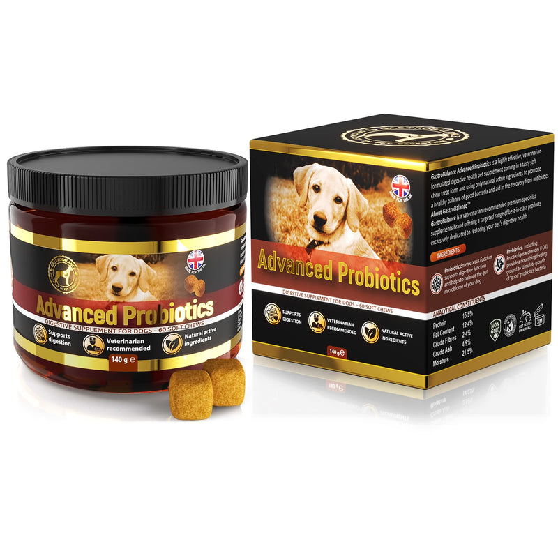 Advanced dog probiotics for gut health – 60 natural dog probiotic chews recommended by vet (Chicken flavour) Chicken flavour