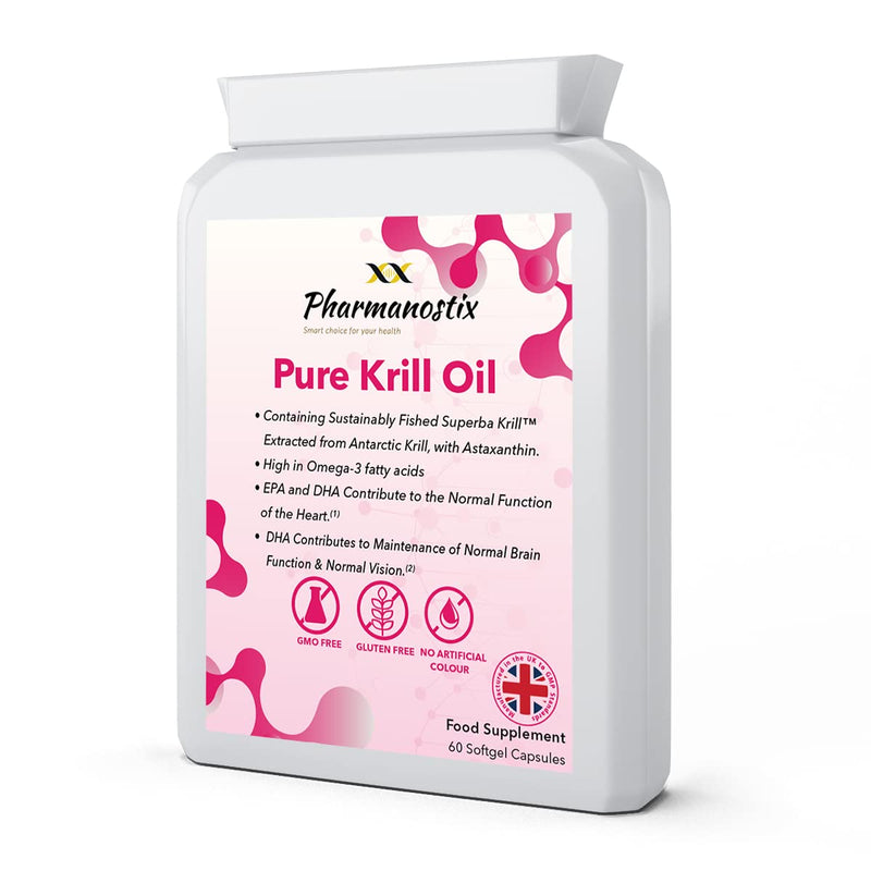 Antarctic Krill Oil Extract Super Strength 500 mg - 60 Soft Gel Easy Swallow Capsules � Sustainably Eco Harvested from Krill with Astaxanthin - 100% Pure Cold Pressed- Manufactured to GMP Standards - BeesActive Australia