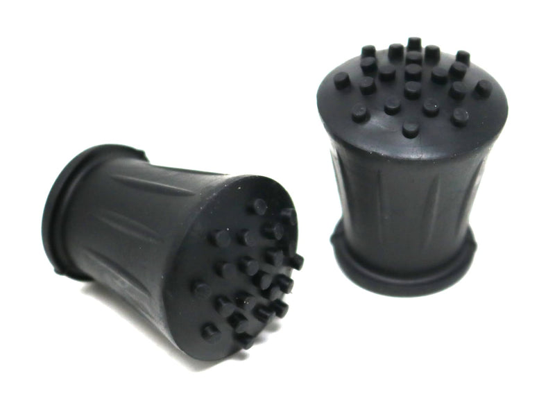 fiXte Heavy Duty Replacement Walking Stick Cane Crutch Hiking Pole Rubber End Ferrule Black 16mm (2) 2 - BeesActive Australia