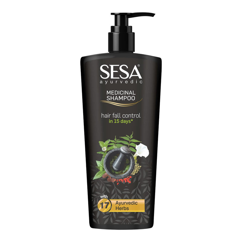 Sesa Ayurvedic Medicinal Shampoo - Hair Fall Control in 15 days - Bhringraj & 16 Herbs - NO Parabens 500 ML - BeesActive Australia