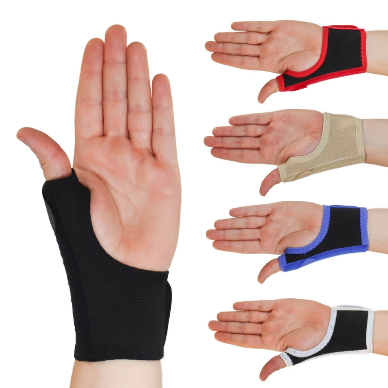 Solace Bracing Thumb Support Max (5 Colours) - British Made & NHS Supplied Elastic Thumb Spica w/Flexible Splint - #1 for CMC Pain, Arthritis, Tendonitis, RSI & More - Black - M - Left Medium - Left Hand - BeesActive Australia