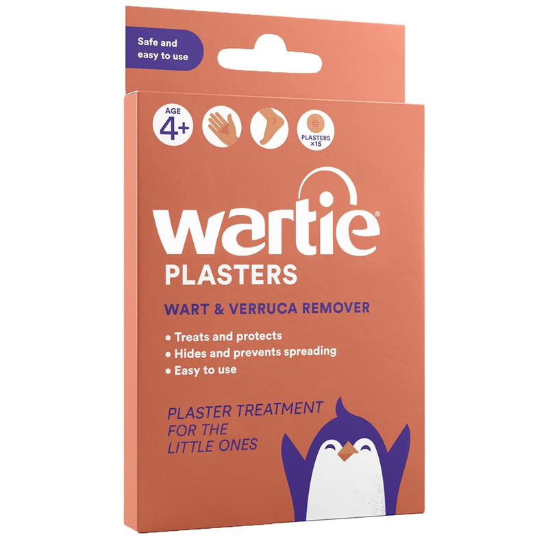 Wartie Plasters - Verruca & Wart Remover - Protect, Treat and Prevent - Easy Wart and Verruca Treatment for Hands and Feet - Prevent Spreading Warts - Safe for Adults and Children Aged 4+ - Pack of 15 - BeesActive Australia