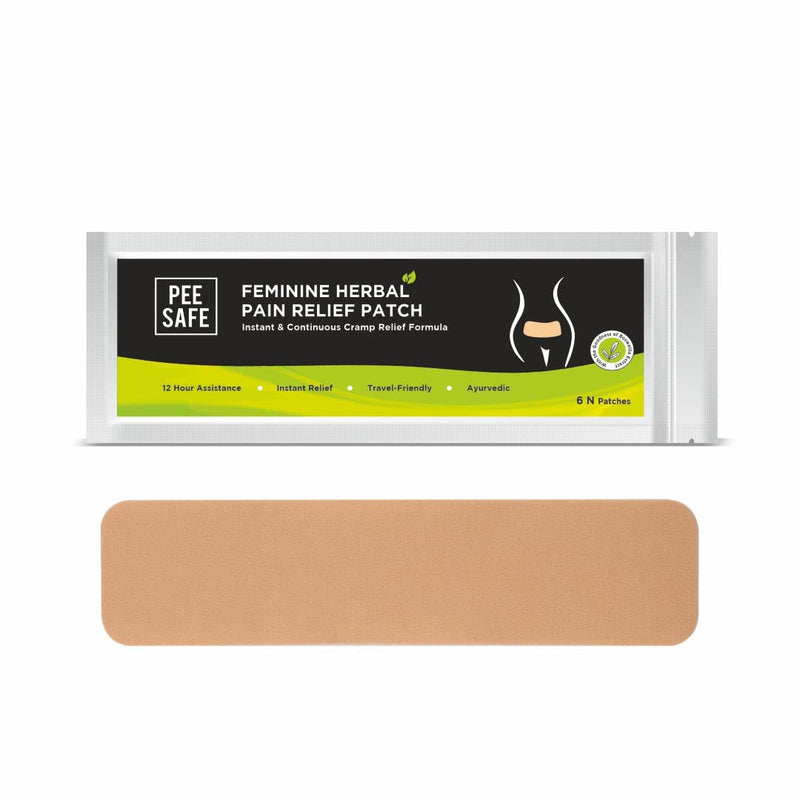 PEESAFE Feminine Herbal Pain Relief Patches (6 Patches) | Instant & Continuous Pain Relief | Period Cramp Relief | Period Pain Relief | Menstrual Pain Relief | Endometriosis Pain Relief | Period Patch Menstrual Patches - BeesActive Australia