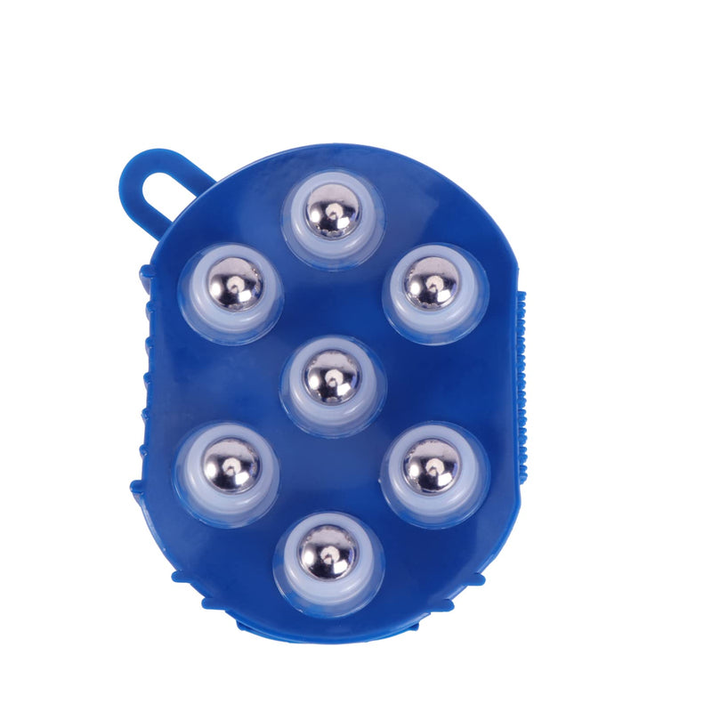 HEALLILY 1pc Metal Ball Palm Massage Cover Palm Massage Relaxation Brush 7 Ball Massage Gloves for Body Massage Mobility Recovery (Blue) - BeesActive Australia