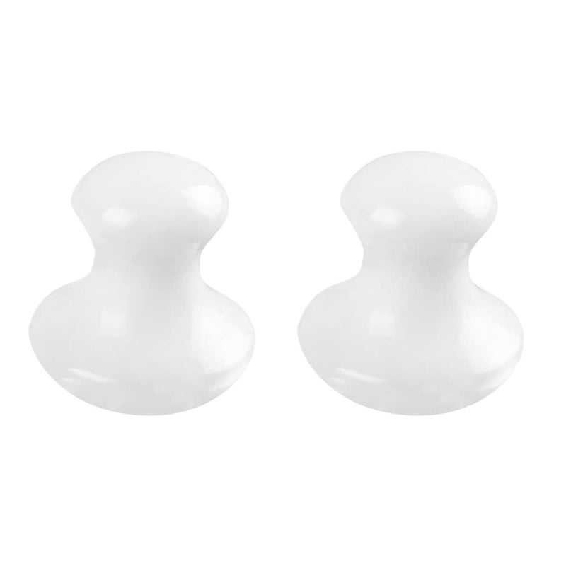 OSALADI 2Pcs Gua Sha Tools Quartz Mushroom Face Massager Health Jade Stones Mushroom Scraping Massage Tool for Women Home Spa, White - BeesActive Australia