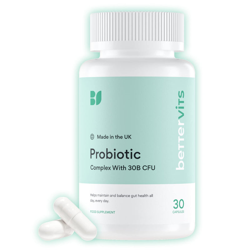 BetterVits Probiotic Complex | 30B CFU | Gut Health | Digestion | Bloating | IBS | with Prebiotic - BeesActive Australia