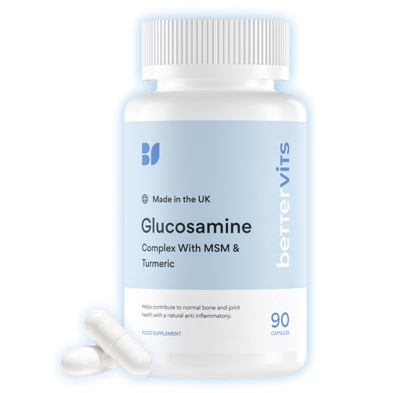 BetterVits Glucosamine Complex Capsule | Joints | Inflammation | Potent Doses | with Chondroitin, MSM, Turmeric - BeesActive Australia