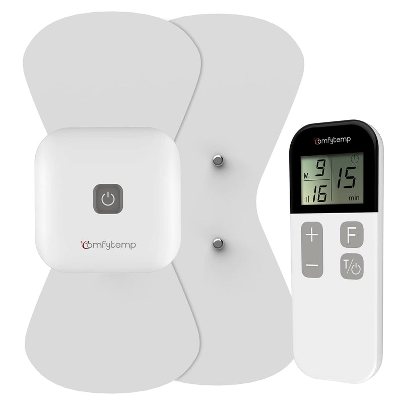 Comfytemp Wirelss TENS Machine for Pain Relief, Nerve Muscle Stimulator for Pain Management with 15 Modes, 2 Pads, Rechargeable TENS Unit for Back, Neck, Shoulder, Knee, Arthritis Sciatica Cramps Pain - BeesActive Australia