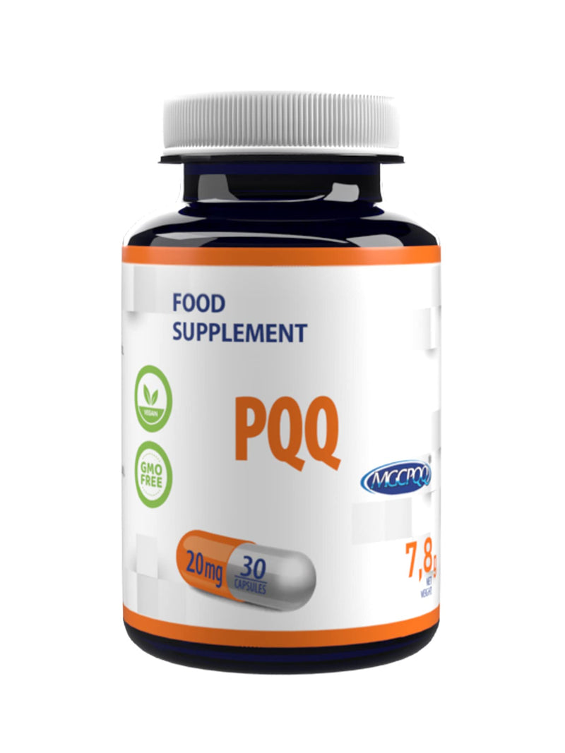 Hepatica PQQ 20mg 30 Vegan Capsules, Pyrroloquinoline Quinone, 3rd Party lab Tested, High Strength Supplement, Gluten and GMO Free - BeesActive Australia
