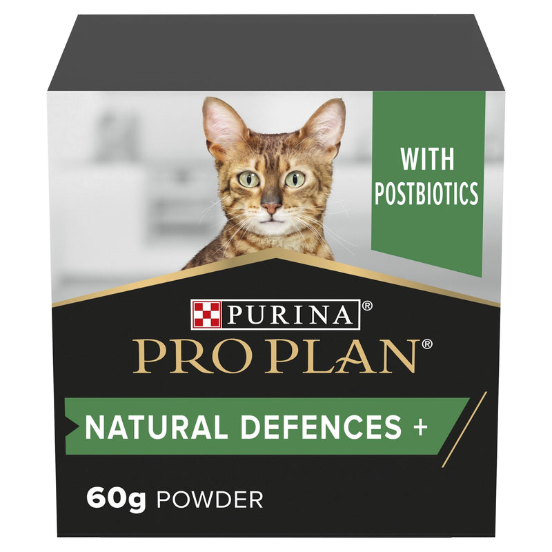 PRO PLAN Cat Natural Defences Supplement | Immune health support, immune system, antibody production | with postbiotics | Adult and Senior cats | Powder 60 g