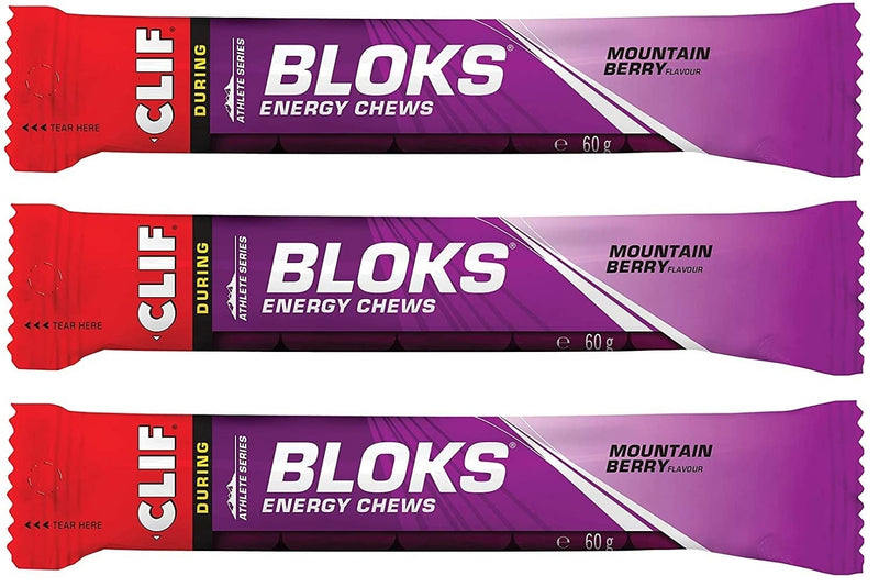 ‎‎CLIF Bar Bloks Energy Chews Mountain Berry - Sports Supplements, 60 g (Mountain Berry- 3 Packs) - BeesActive Australia