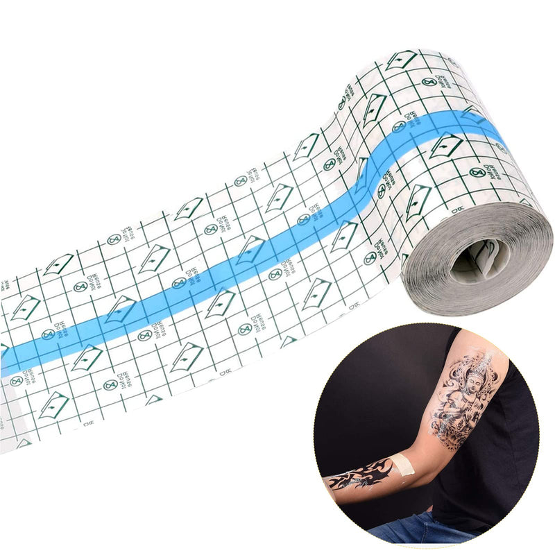 Tattoo Aftercare Waterproof Bandage，Stretch Adhesive Bandage, Transparent Waterproof Adhesive Bandage Tape,Clear Second Skin Protection for Plastic Cover,Wound Dressing,Protective Shield（15cm x 2m） One Size - BeesActive Australia