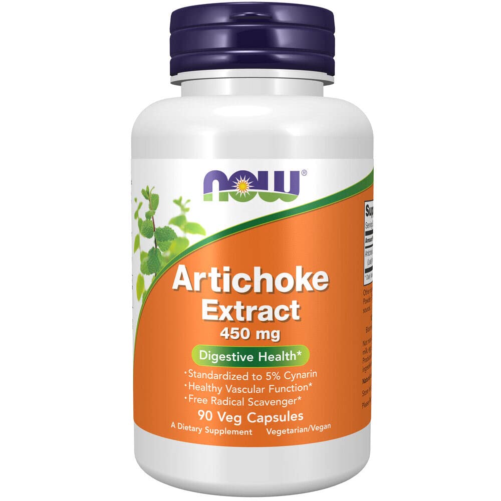 Now Foods, Artichoke Extract, 450mg, Standardised to Cynarin, 90 Vegan Capsules, Lab-Tested, Soy Free, Gluten Free, Vegetarian, Non-GMO - BeesActive Australia